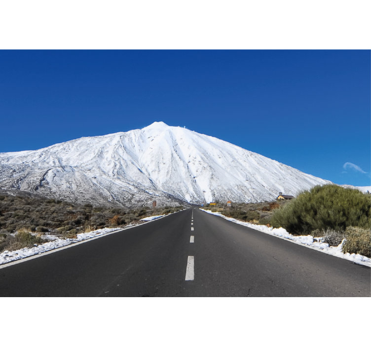 Living room roller blind road to teide - TenStickers