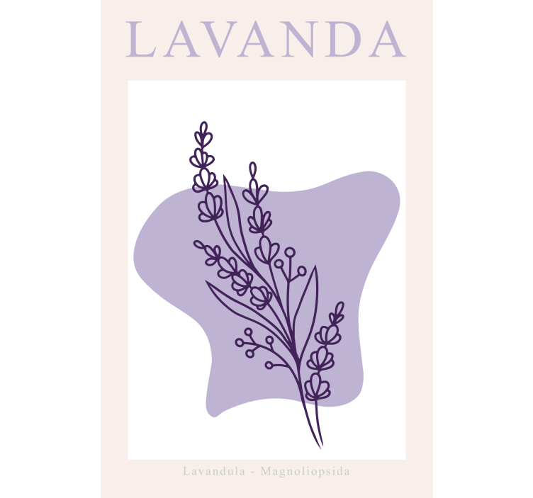 Living room roller blind lavender minimalist - TenStickers