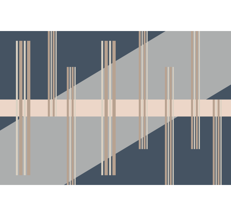 Living room roller blind in grey abstract design - TenStickers