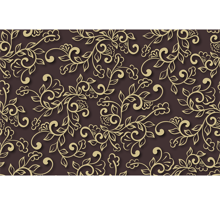 Living room roller blind golden tree leaves design - TenStickers