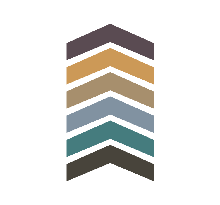 Living room roller blind in earthy arrow nordic style - TenStickers