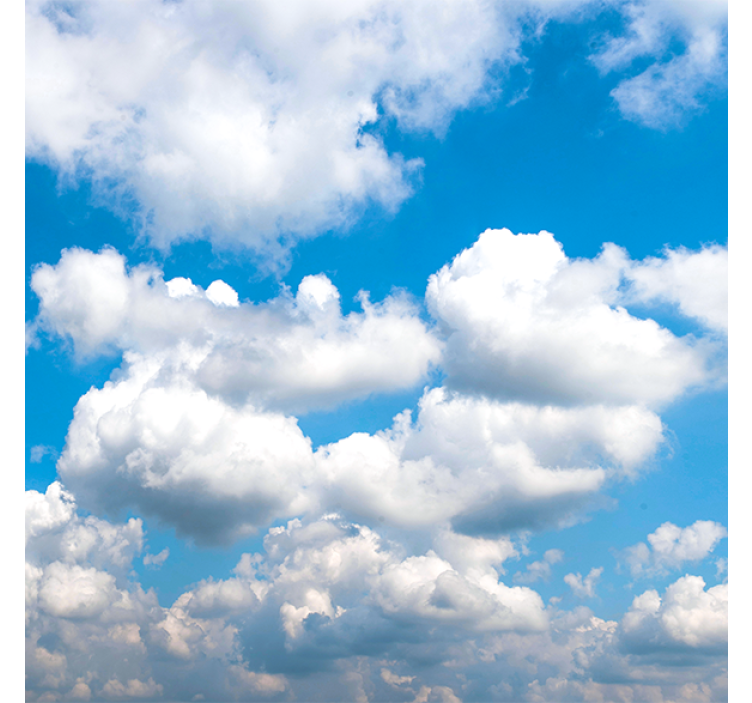 Living room roller blind beautiful blue sky clouds - TenStickers