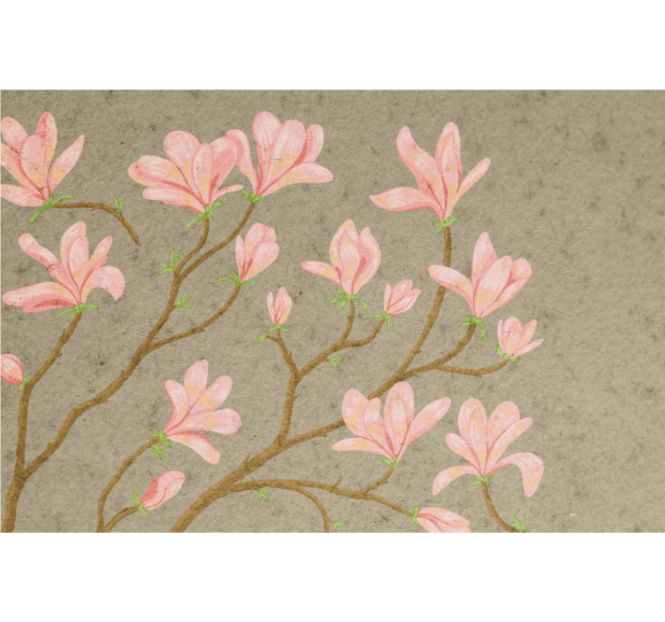 Living room roller blind vintage style magnolia - TenStickers