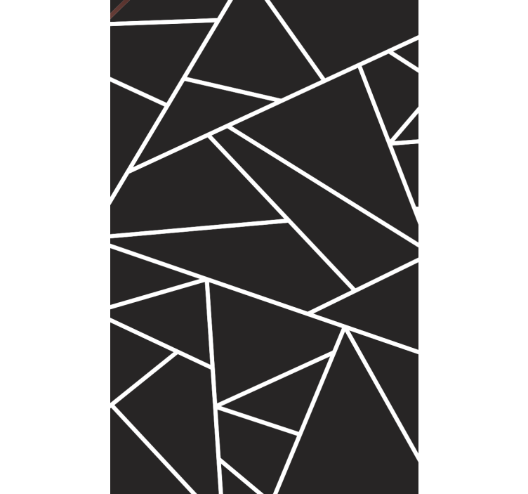 Living room roller blind classic black white mosaic - TenStickers