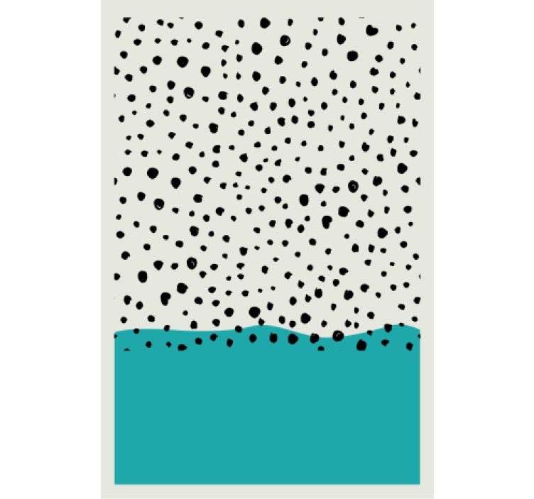 Living room roller blind in abstract blue design - TenStickers