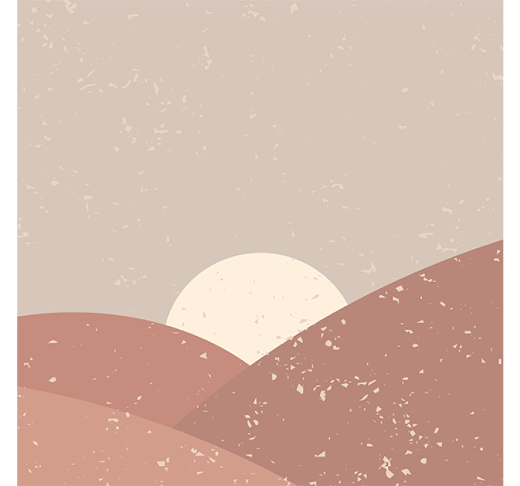 Living room roller blind sunrise wall art - TenStickers