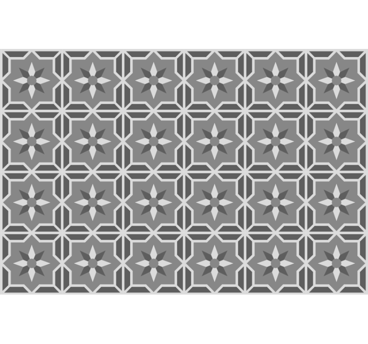 Gray roller blind geometric pattern on soft grey - TenStickers