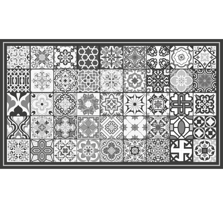 Gray roller blind dark grey rustic mosaic pattern - TenStickers
