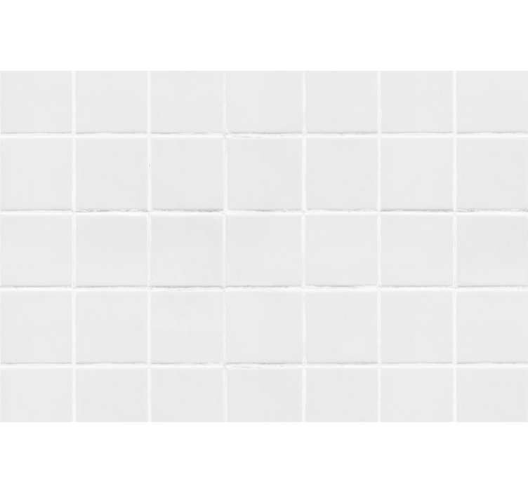 White roller blind simple tiles - TenStickers
