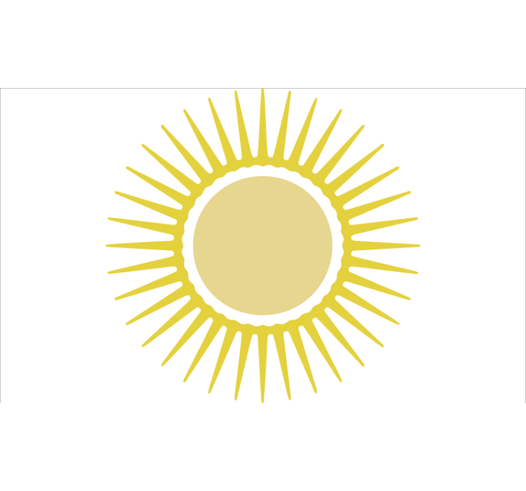 White roller blind with yellow sun design - TenStickers