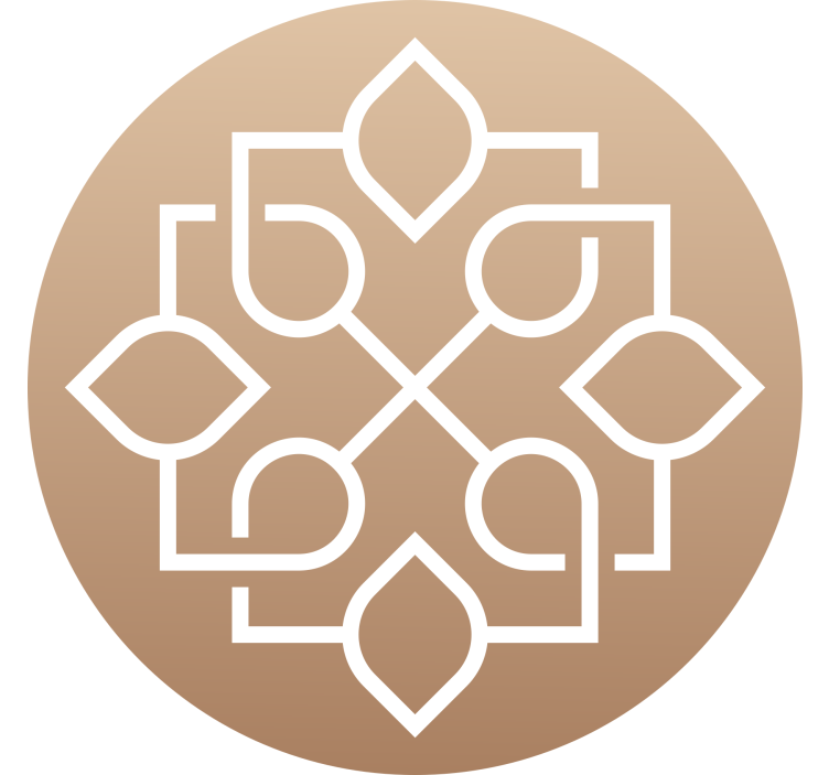 Beige roller blind with simple geometric lines design - TenStickers