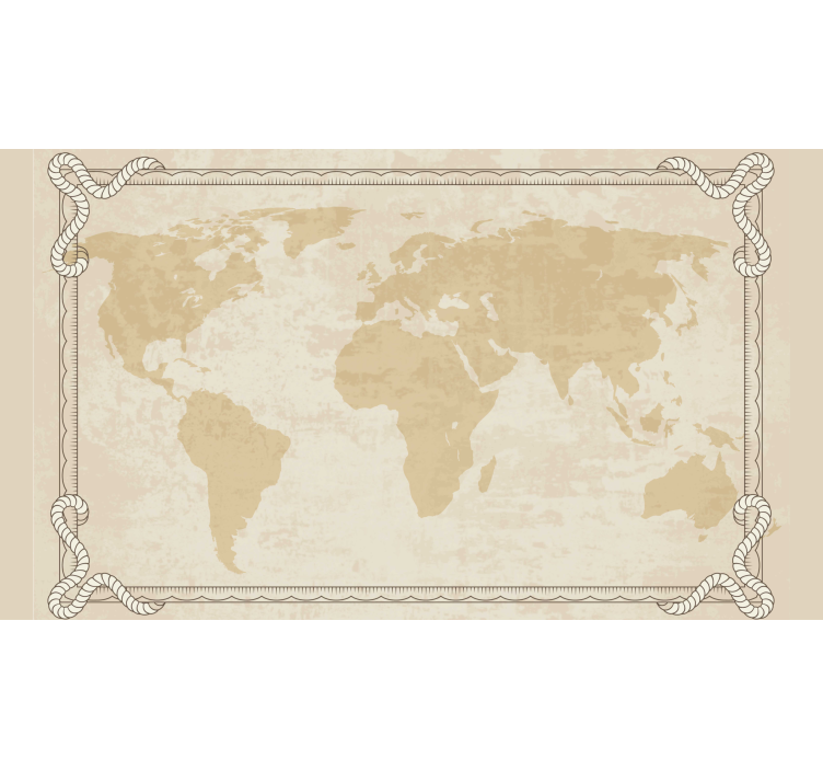 Beige roller blind vintage 1920s map design - TenStickers