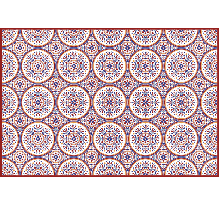 Bedroom roller blind with majolica tiles design - TenStickers