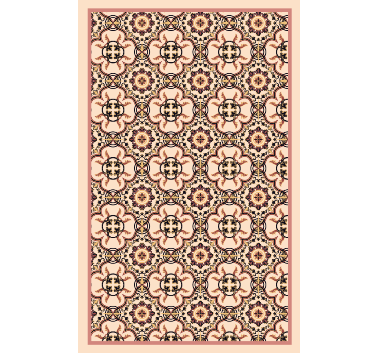 Bedroom roller blind with vintage tile pattern - TenStickers