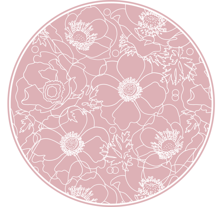 Elegant pink painting bedroom roller blind - TenStickers