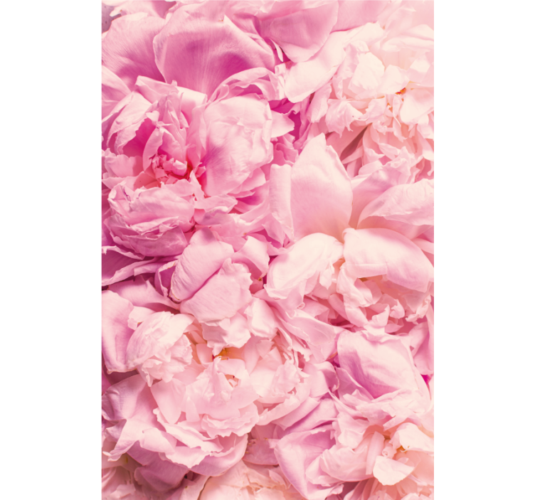 Bedroom roller blind peony realistic pink flowers - TenStickers