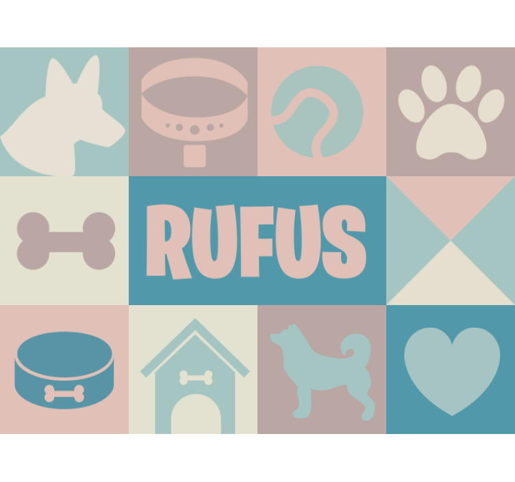 Personalized dogs bedroom roller blind - TenStickers