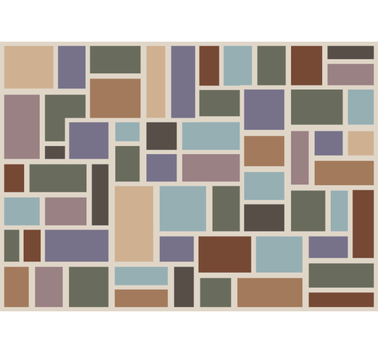 Bedroom roller blind in vibrant modern tile - TenStickers
