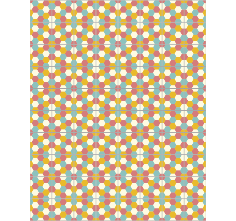 Bedroom roller blind with geometric pattern design - TenStickers