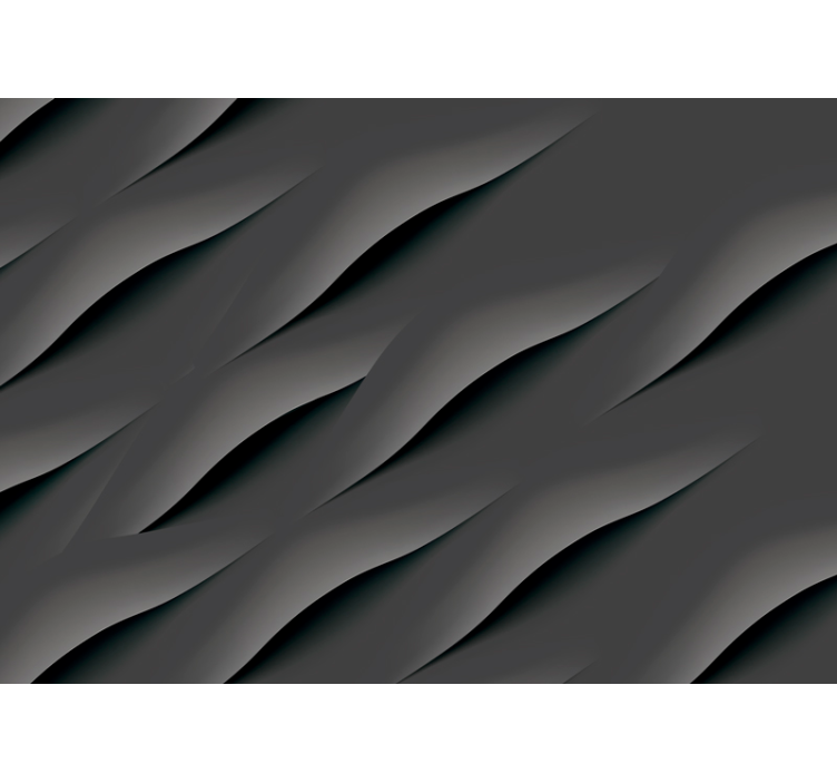 Gray roller blind abstract gray wave patterns - TenStickers