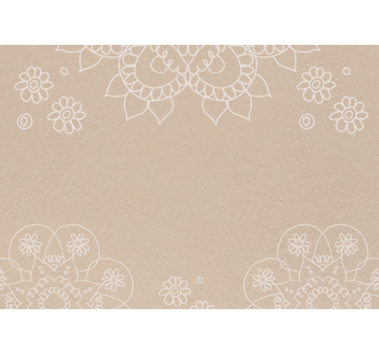Beige roller blind india mandala design - TenStickers