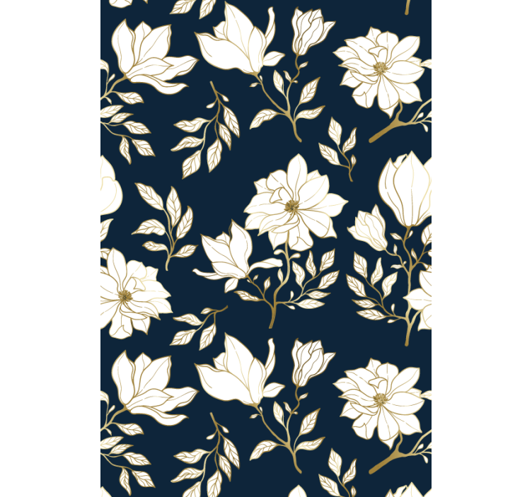 Botanical Illustration flower roller blind - TenStickers