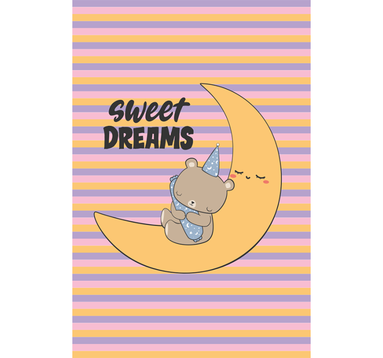Moonlit Slumber Bear nursery roller blind - TenStickers