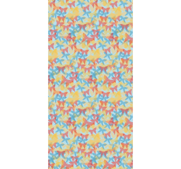 Orange, Yellow and Blue butterfly roller blind - TenStickers