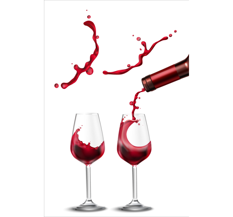 Glasses of wine Fun dining room blind - TenStickers