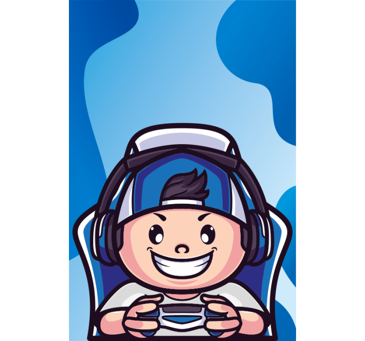 Boy gamer kids Geek blind - TenStickers