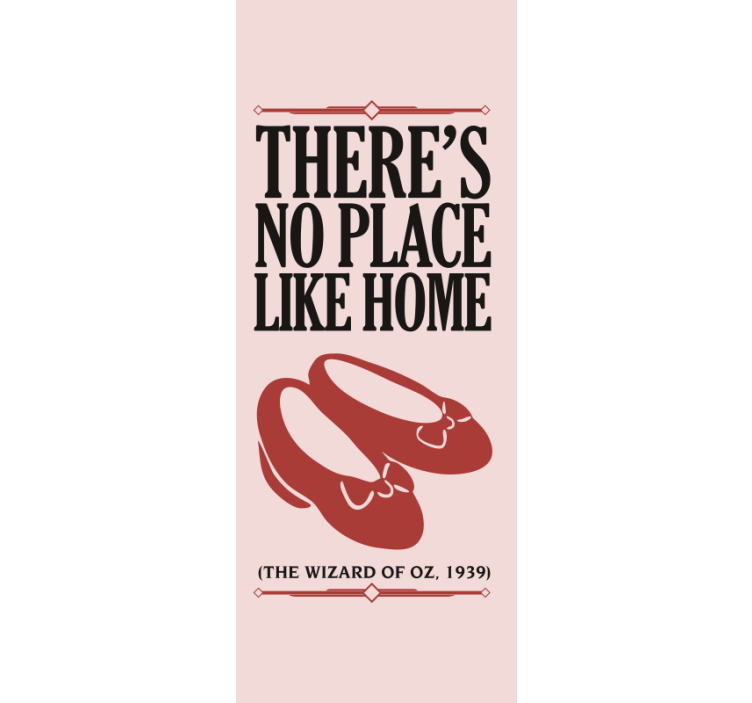 No Place Like Home Quote text roller blind - TenStickers