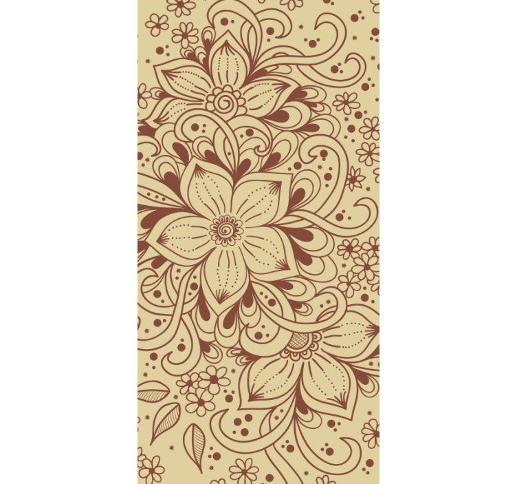 Floral Paisley Pattern rustic roller blind - TenStickers