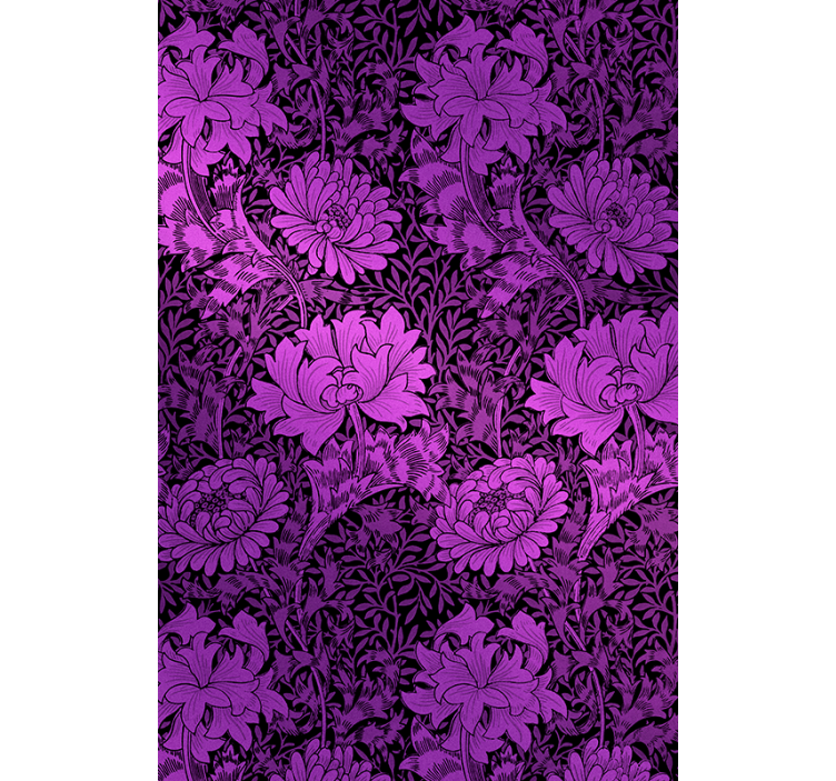 Purple chrysanthemum Master bedroom blind - TenStickers