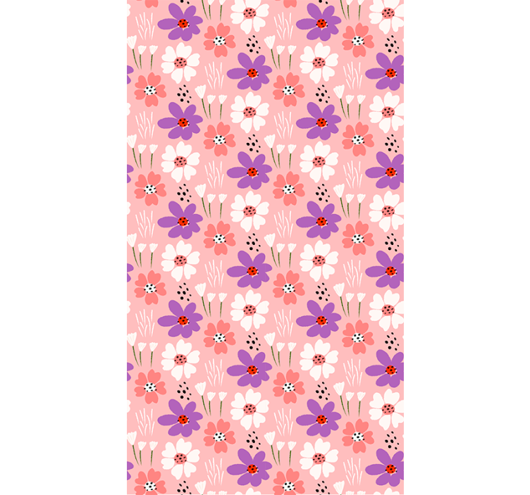 Flower roller blind floral design joy - TenStickers