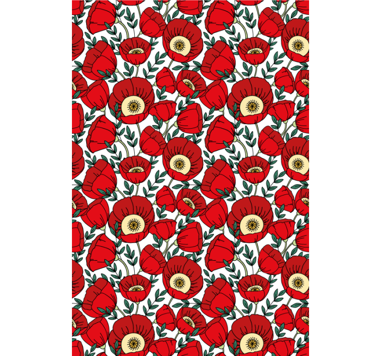 Classic red poppies Flower blind - TenStickers