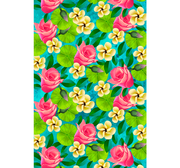 Vibrant blooms flowers and plants roller blind - TenStickers