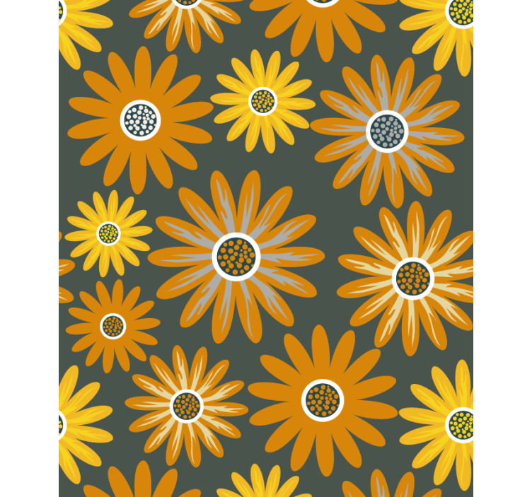 Cheerful Floral Arrangement flowers and plants roller blind - TenStickers