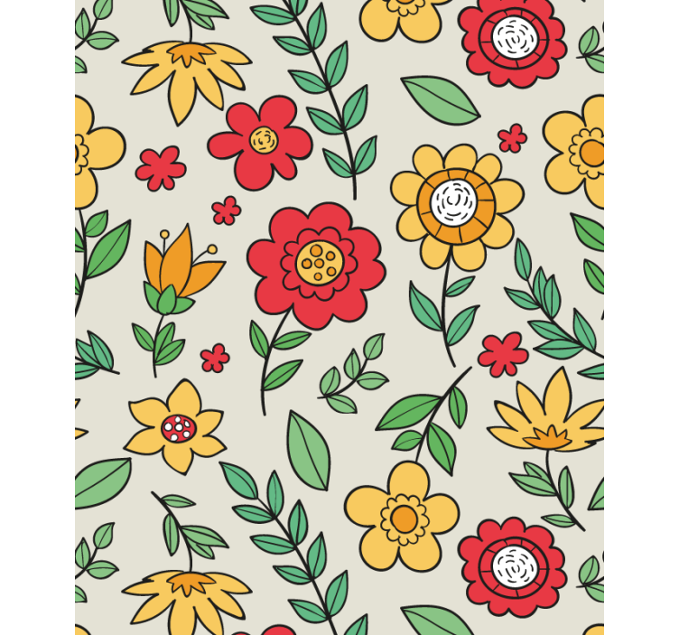 Vivid colourful pattern flower roller blind - TenStickers