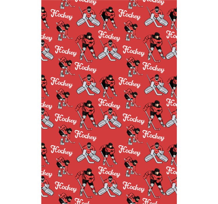 Red hockey players Childrens blind - TenStickers