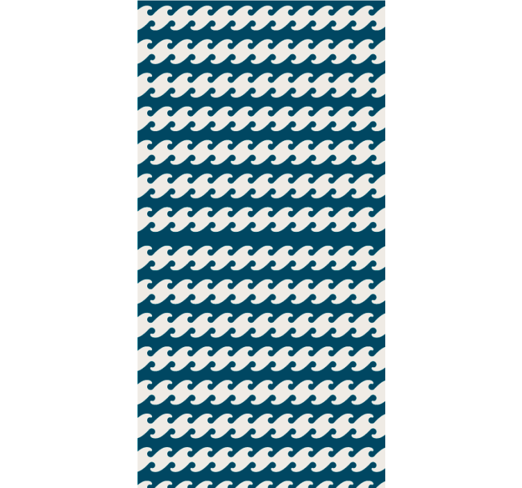 Japan wave illustration  Living room blind - TenStickers