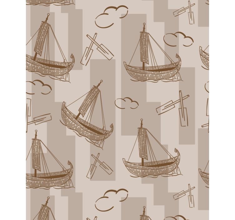 Sailing boats pattern children room roller blind - TenStickers