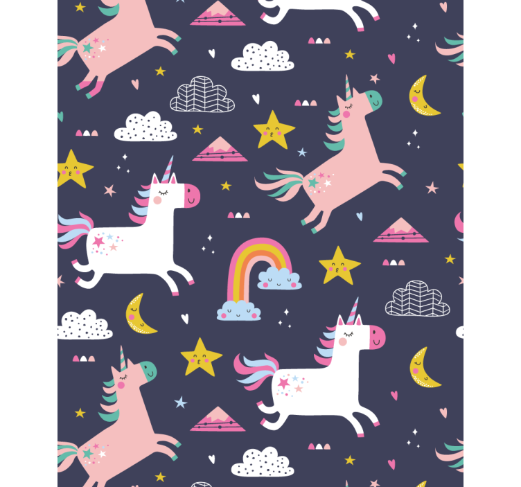 Happy unicorn pattern and symbols blind - TenStickers