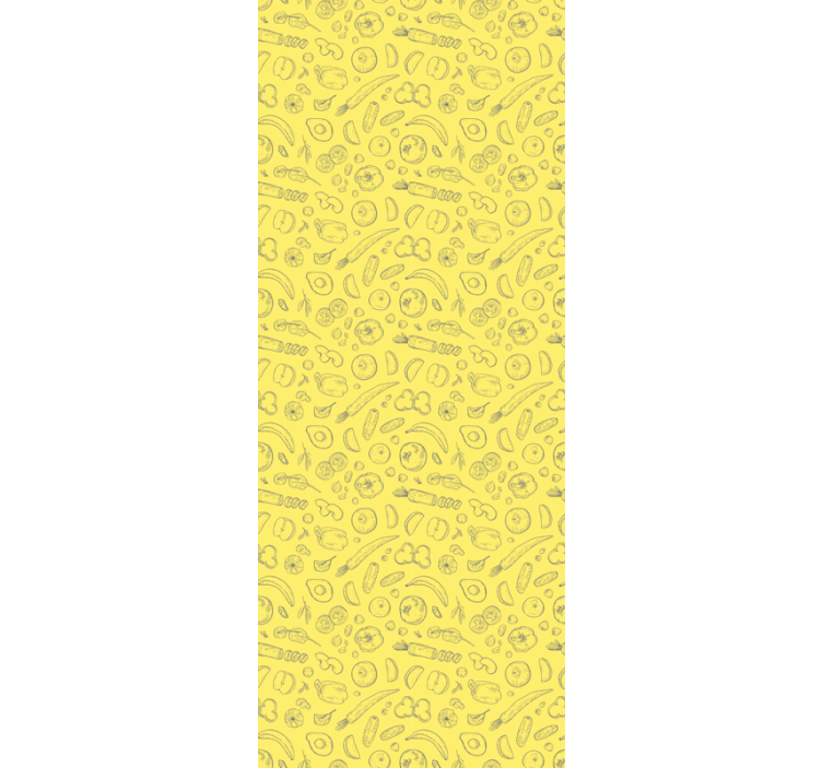 Sketchy fruit pattern kitchen roller blind - TenStickers