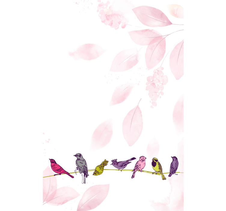 Birds on branch animal roller blind - TenStickers