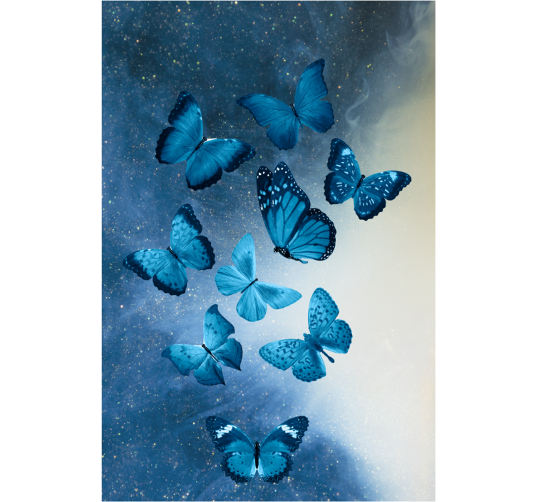 Blue majestic butterflies  Master bedroom blind - TenStickers