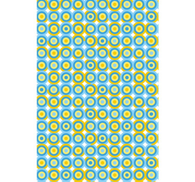 Circular pattern in blue roller blind - TenStickers