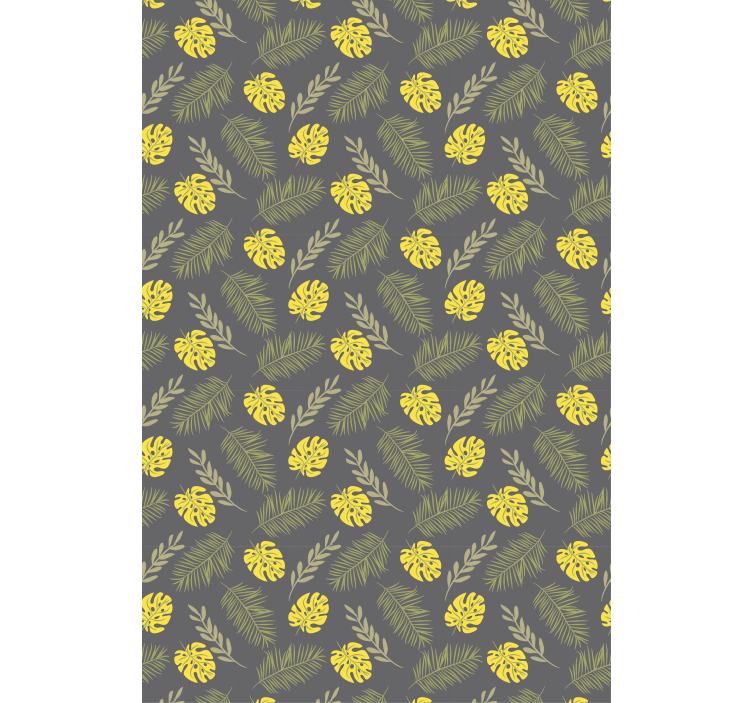 Tropical Leaf Pattern flowers and plants roller blind - TenStickers