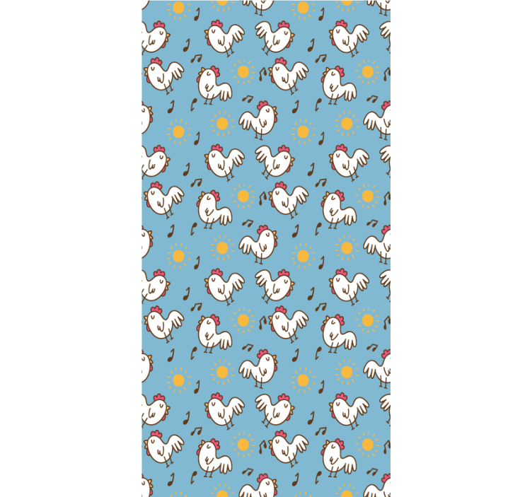 Cartoon chicken seamless Various animal blind - TenStickers
