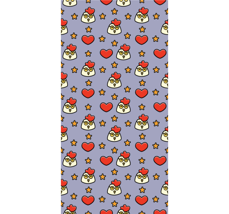 Starry chicken pattern animal roller blind - TenStickers