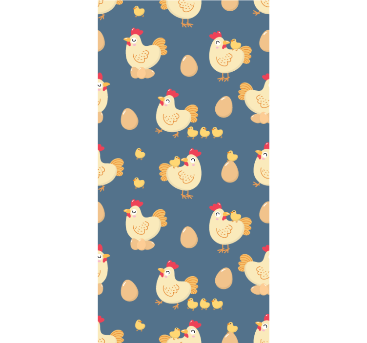 Hen and babies Various animal blind - TenStickers